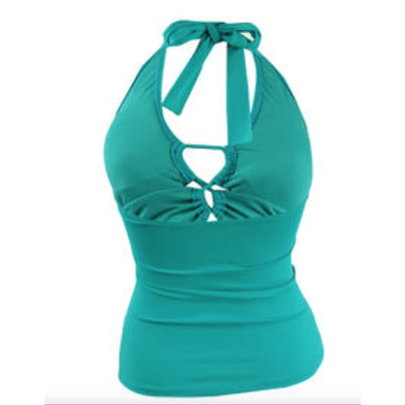 Ralph Lauren Other - Ralph Lauren Women's Keyhole Halter Tankini Top Jade Swimsuit size 4
